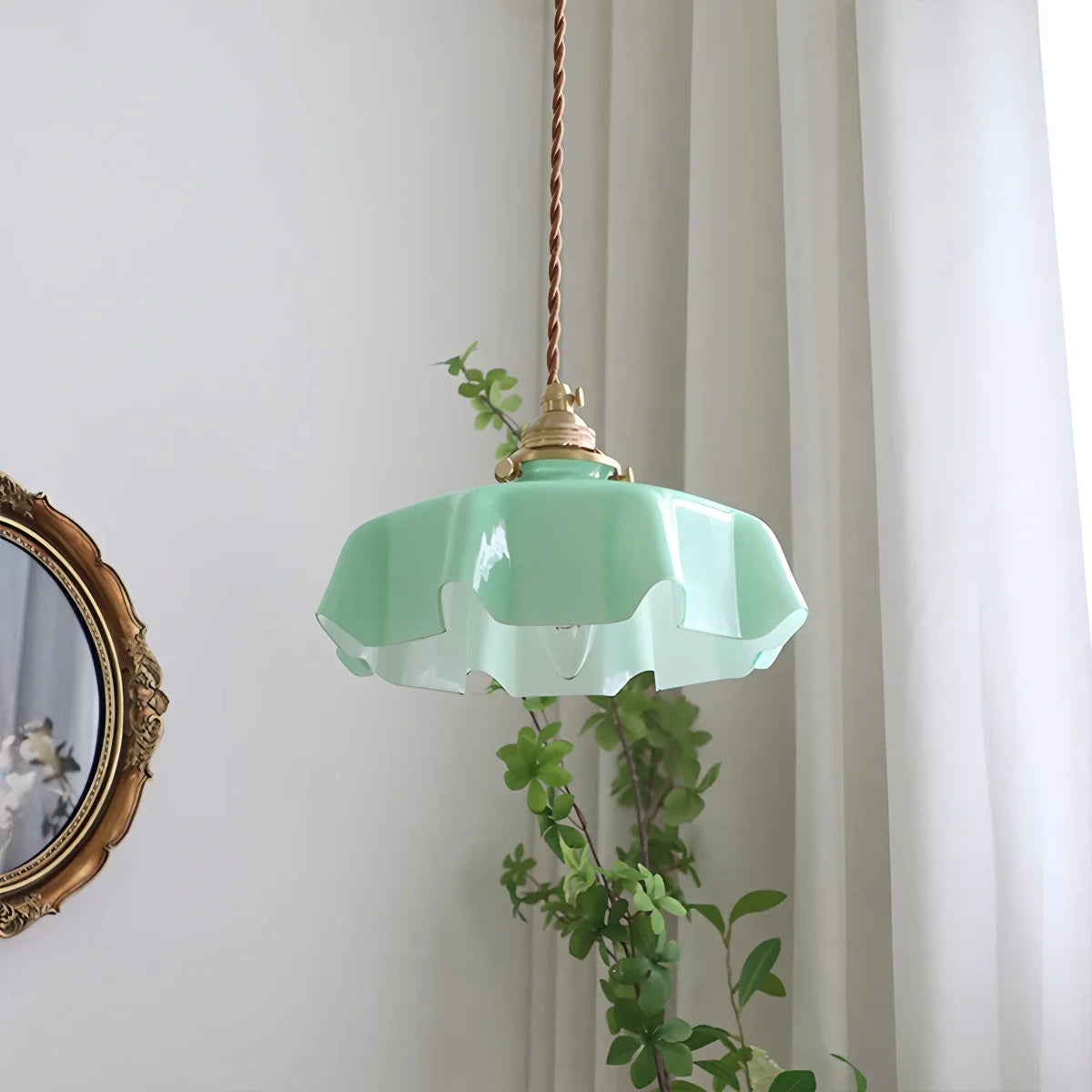 Feyran Retro Coloured Glass Pendant Light for Kitchen