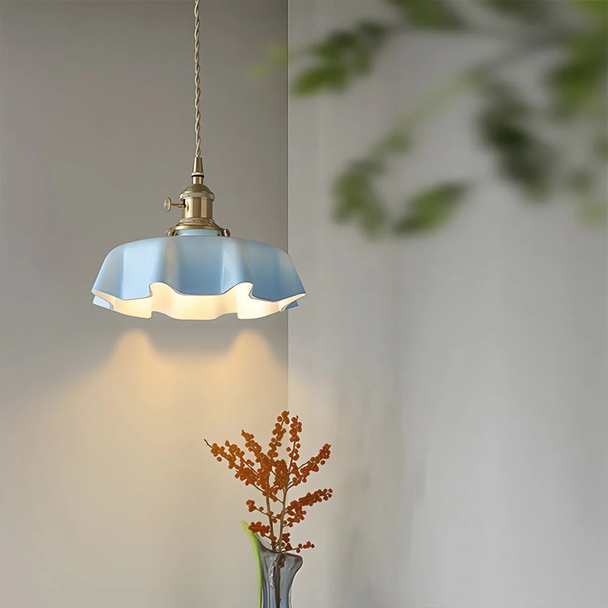 Feyran Retro Coloured Glass Pendant Light for Kitchen