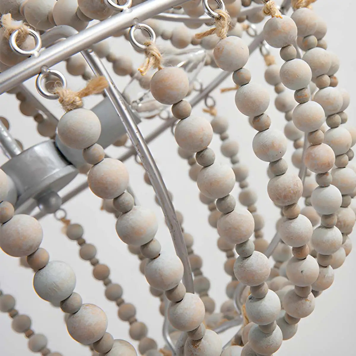 Feyran Retro Wooden Bead Chandelier for Dining Room