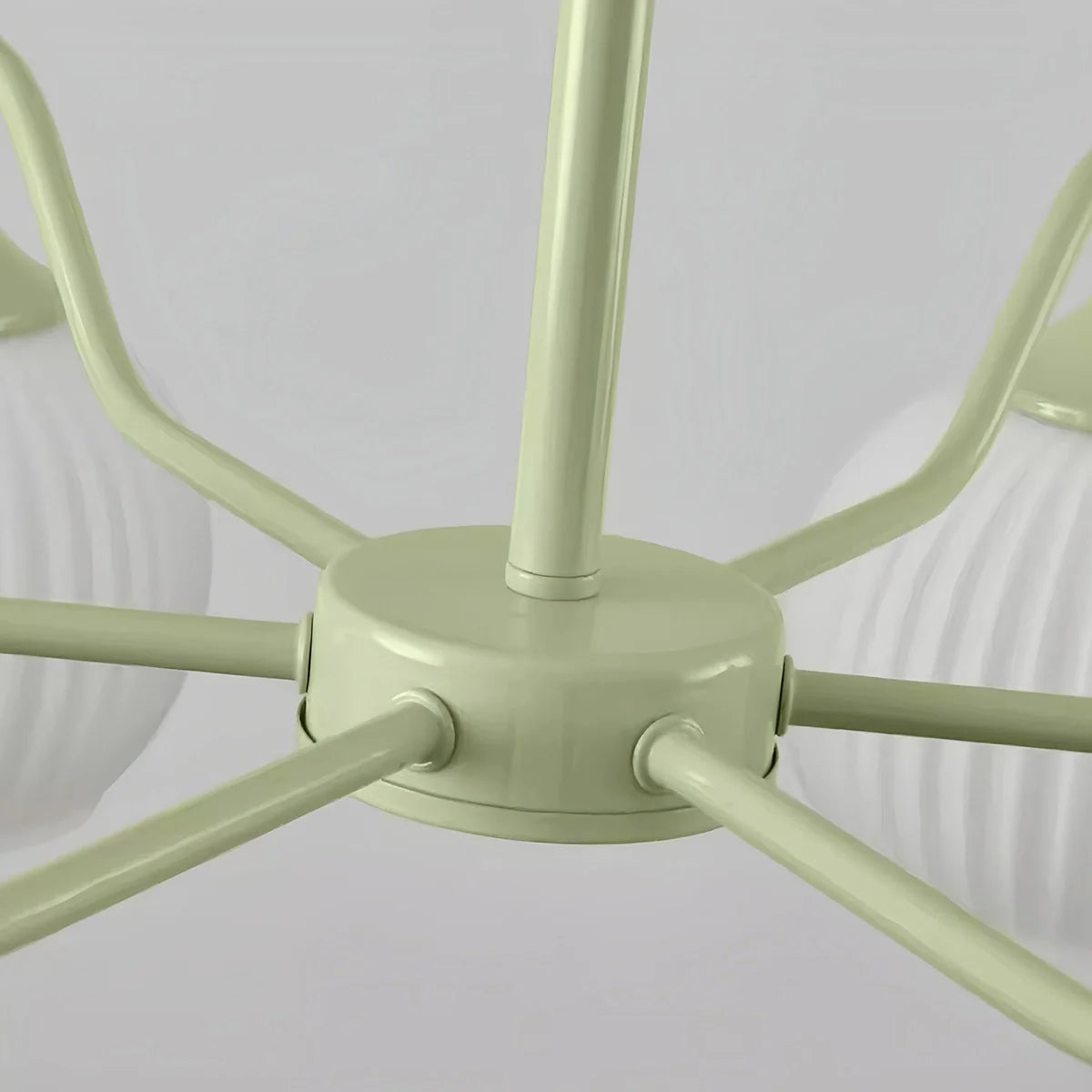 Feyran Ribbed Glass Matcha Chandelier