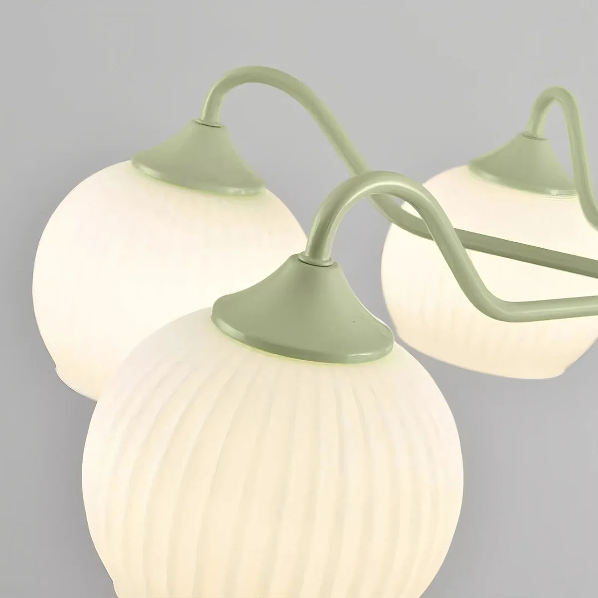 Feyran Ribbed Glass Matcha Chandelier