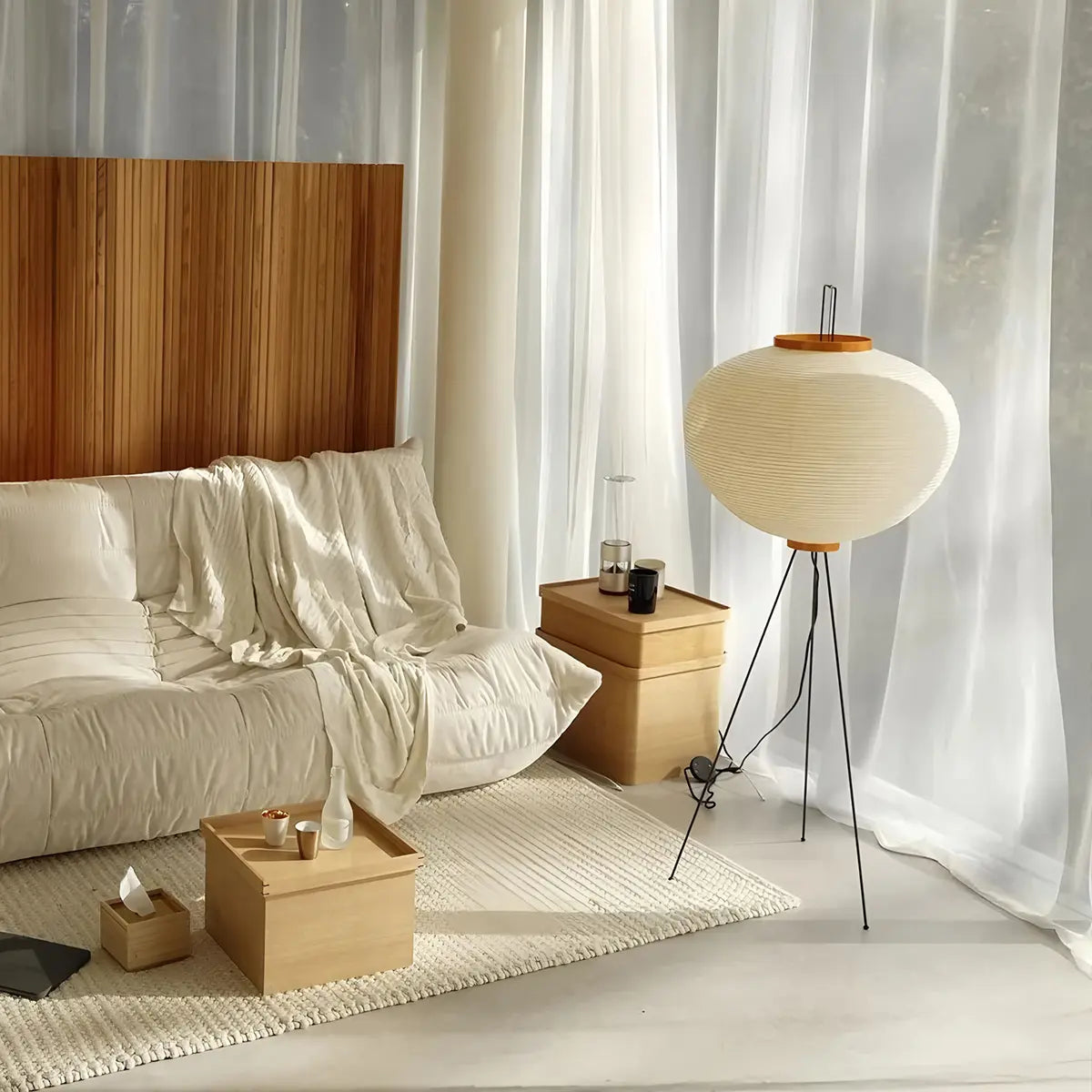 Feyran Rice Paper Art Floor & Table Lamp