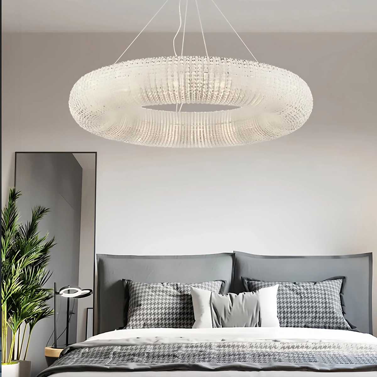 Feyran Riddle Round Crystal Led Ring Chandelier
