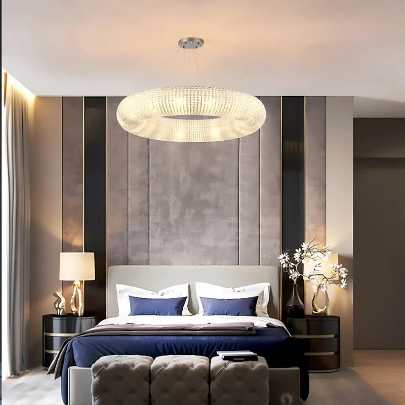 Feyran Riddle Round Crystal Led Ring Chandelier