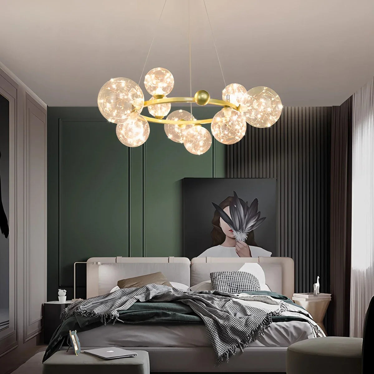 Feyran Robina Bubble Glass Chandelier for Living Room