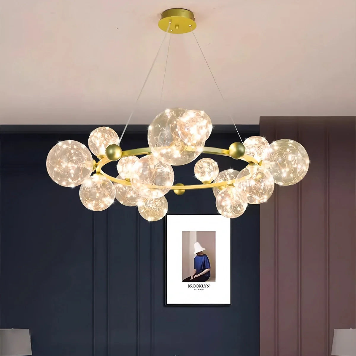 Feyran Robina Bubble Glass Chandelier for Living Room