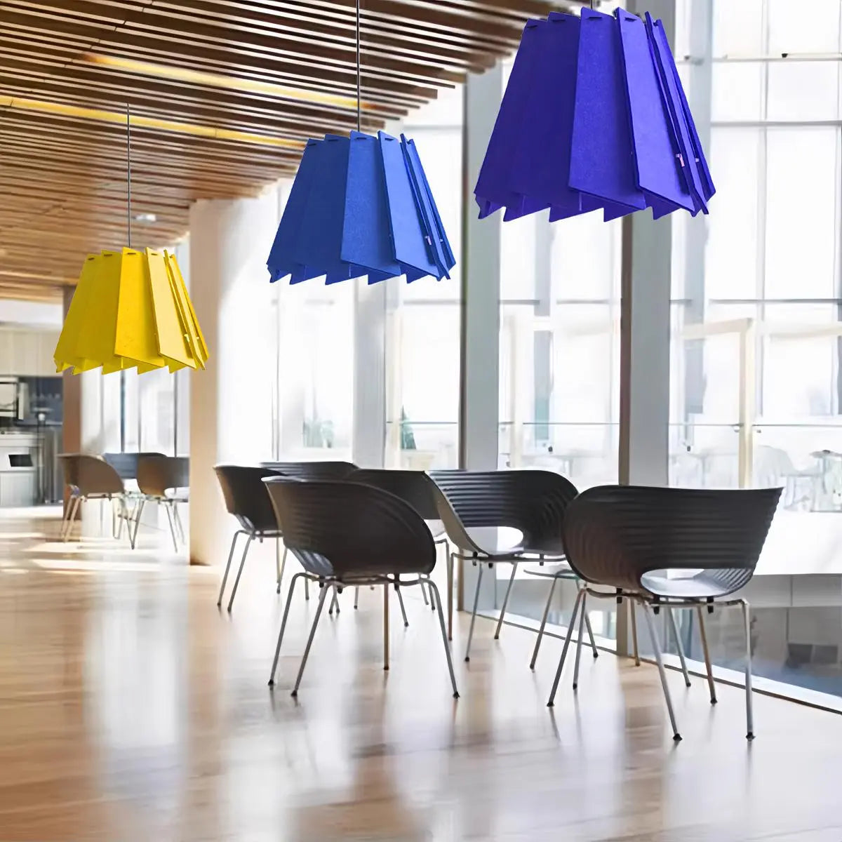 Feyran Rotating Leaf Acoustic Pendant Light for Living Room Office