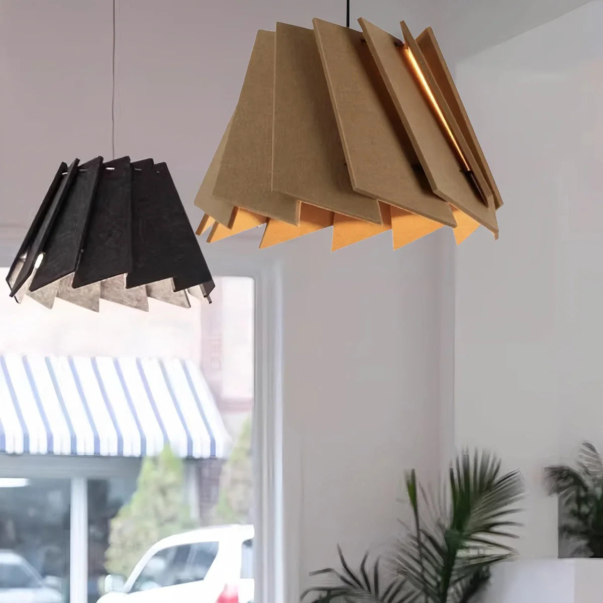 Feyran Rotating Leaf Acoustic Pendant Light for Living Room Office