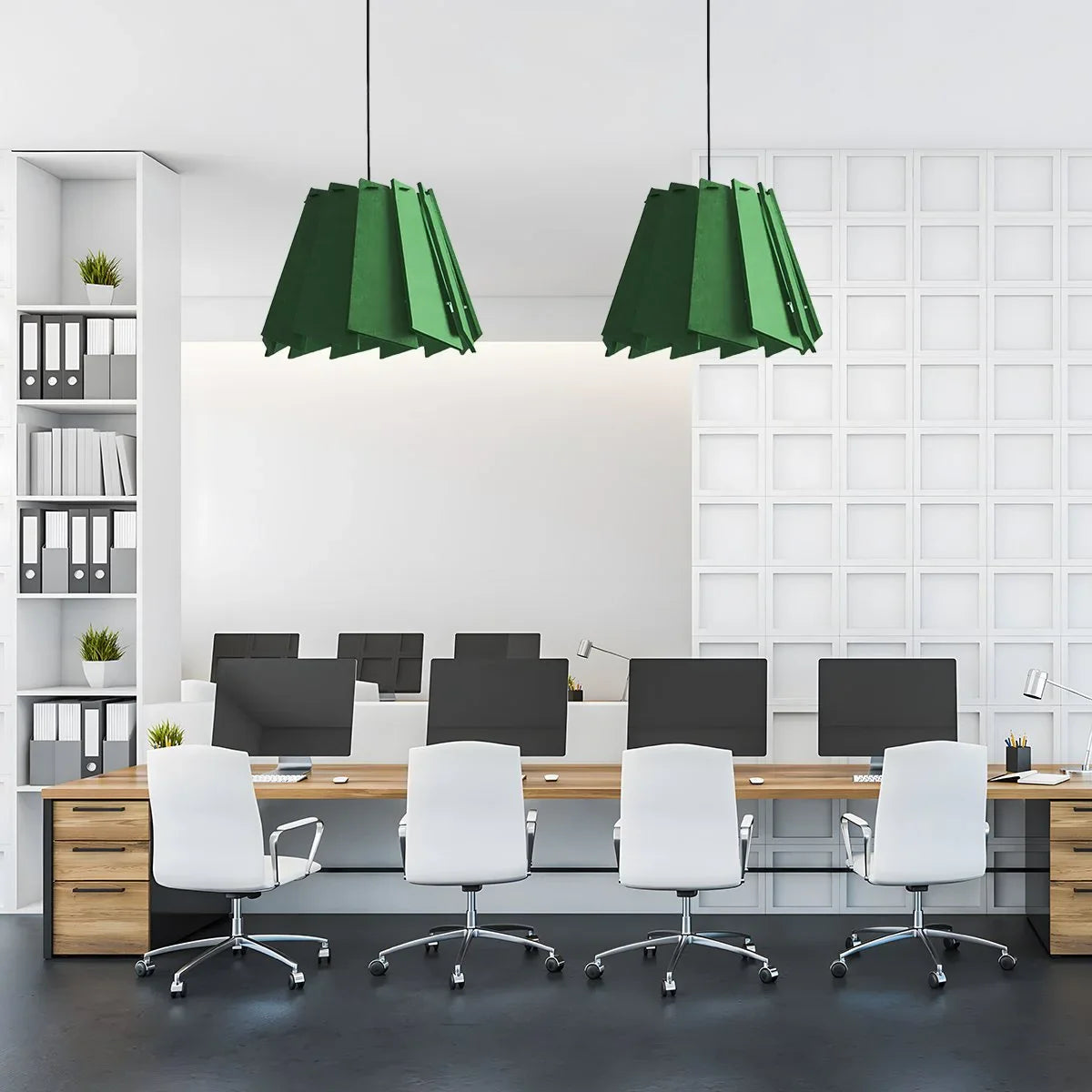 Feyran Rotating Leaf Acoustic Pendant Light for Living Room Office
