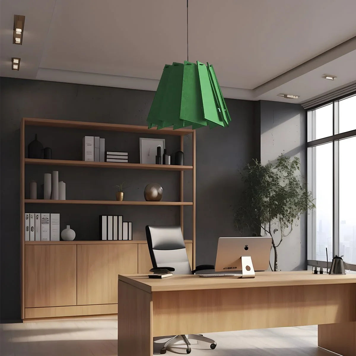 Feyran Rotating Leaf Acoustic Pendant Light for Living Room Office