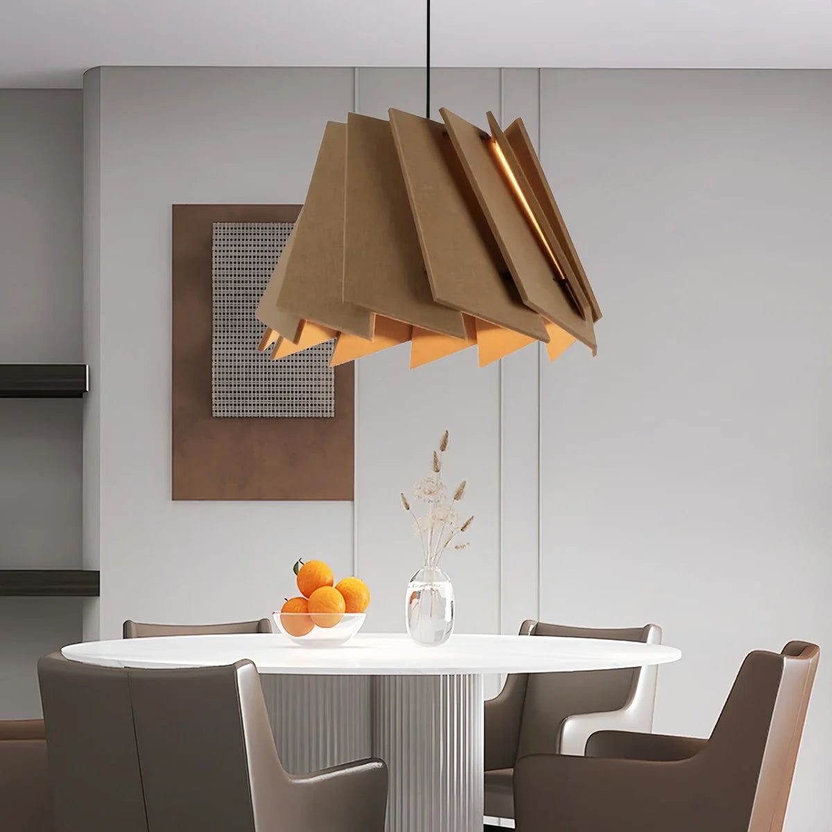 Feyran Rotating Leaf Acoustic Pendant Light for Living Room Office