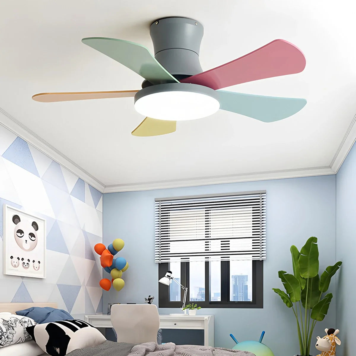 Feyran Scandi Low Profile Ceiling Fan with Light