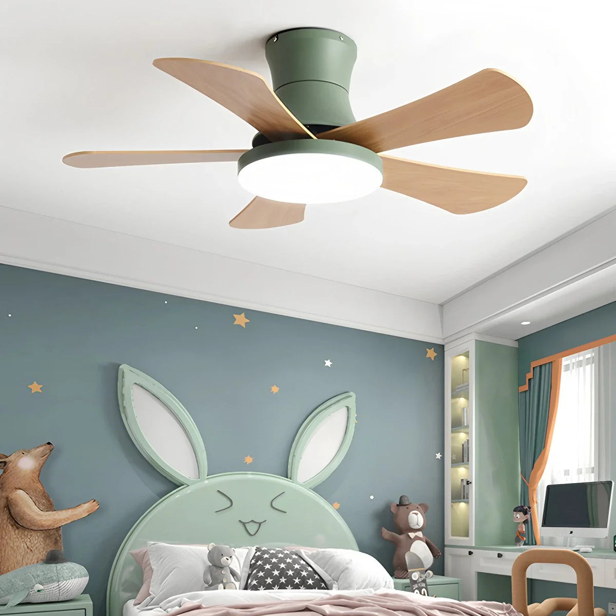 Feyran Scandi Low Profile Ceiling Fan with Light