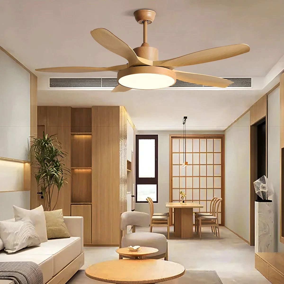 Feyran Scandi Reversible Ceiling Fan with Light