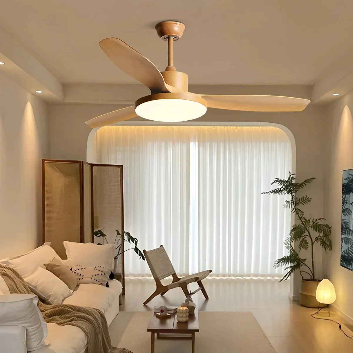 Feyran Scandi Reversible Ceiling Fan with Light