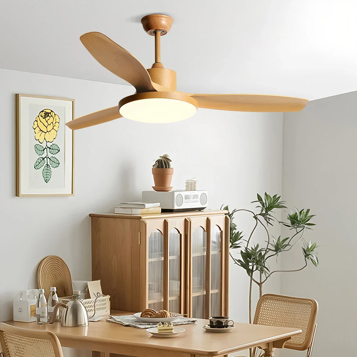Feyran Scandi Reversible Ceiling Fan with Light