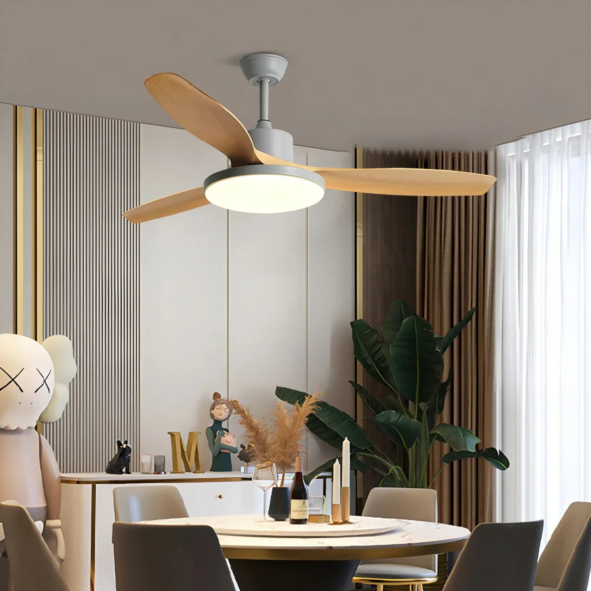 Feyran Scandi Reversible Ceiling Fan with Light