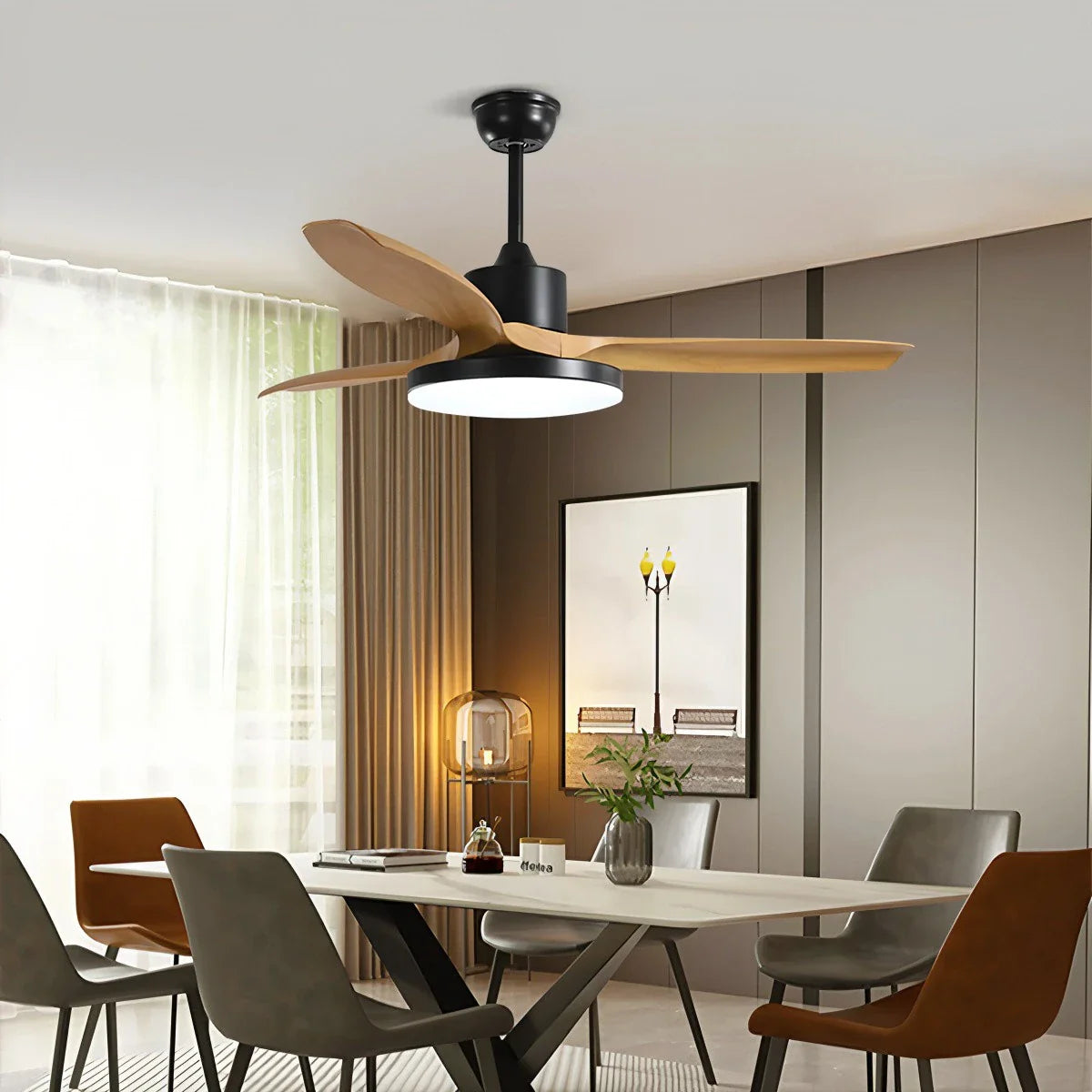 Feyran Scandi Reversible Ceiling Fan with Light
