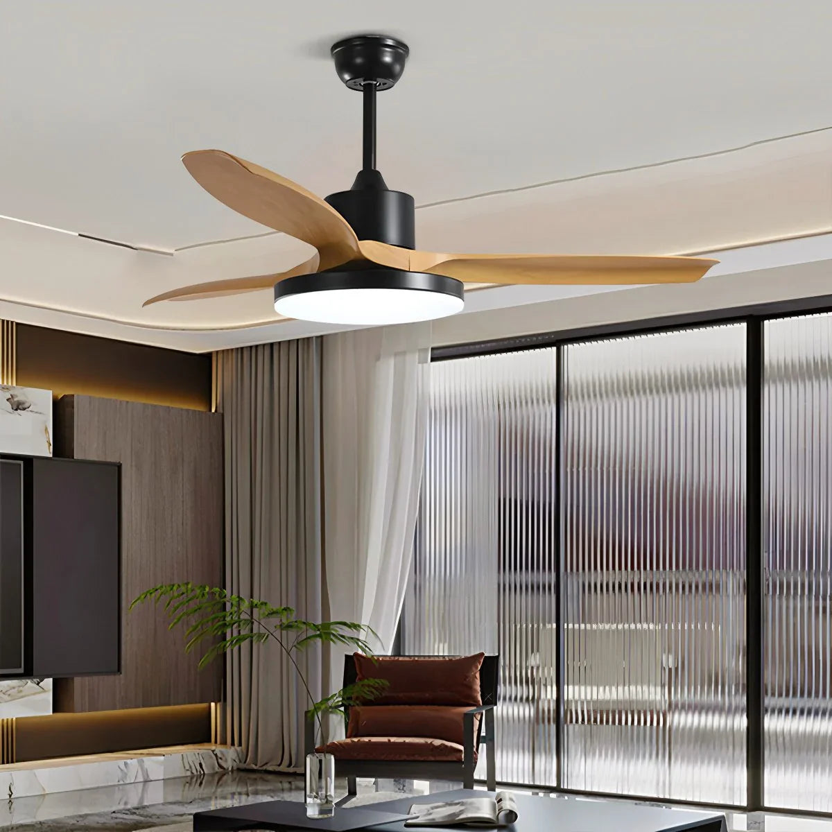 Feyran Scandi Reversible Ceiling Fan with Light