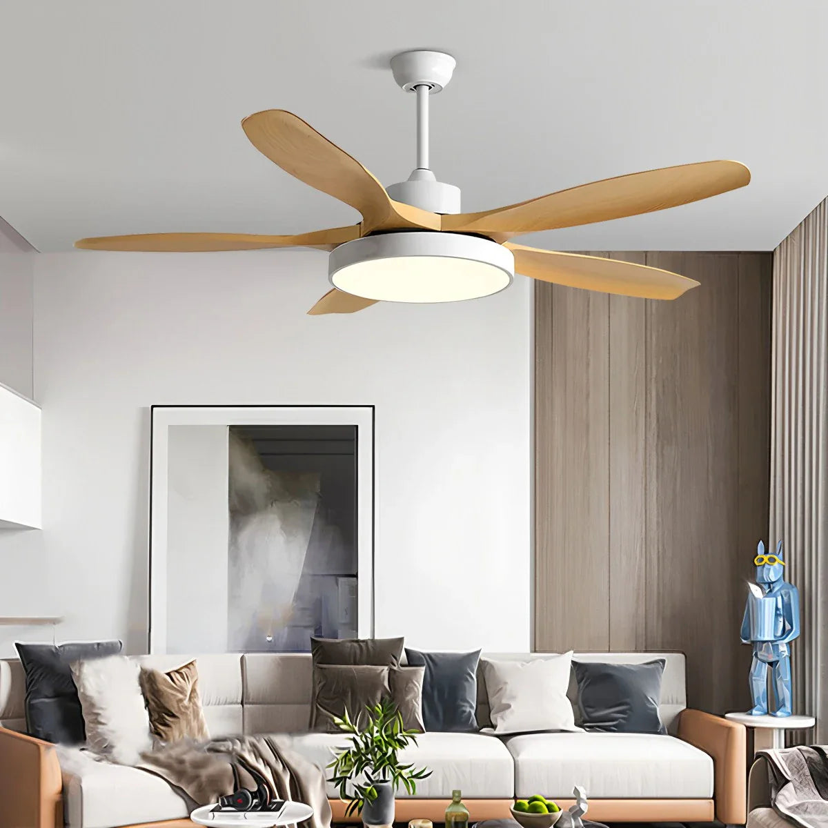 Feyran Scandi Reversible Ceiling Fan with Light