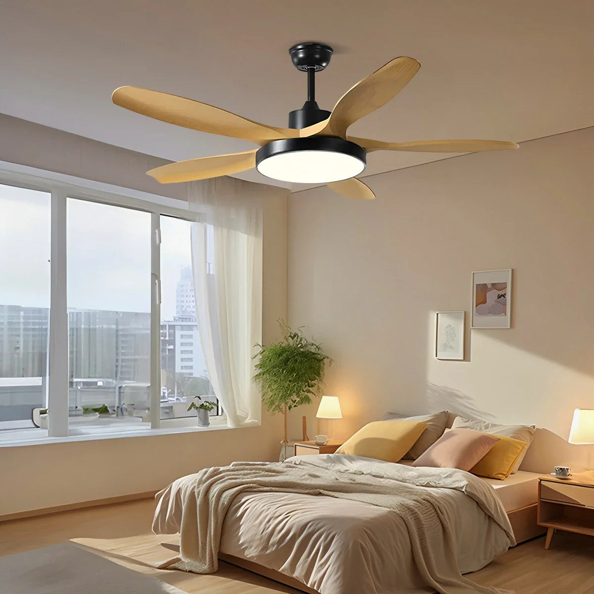 Feyran Scandi Reversible Ceiling Fan with Light