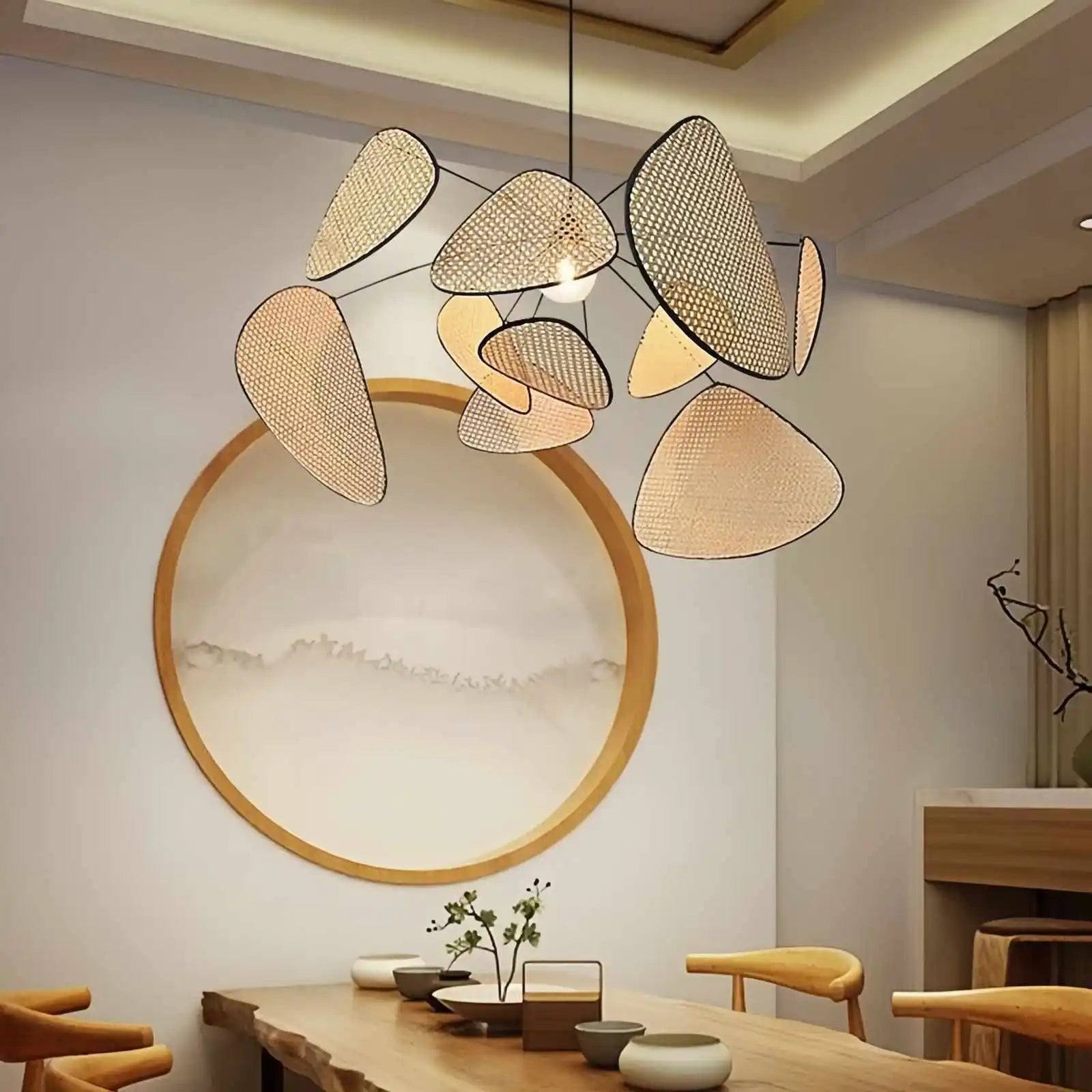 Feyran Screen Cannage Suspension Chandelier