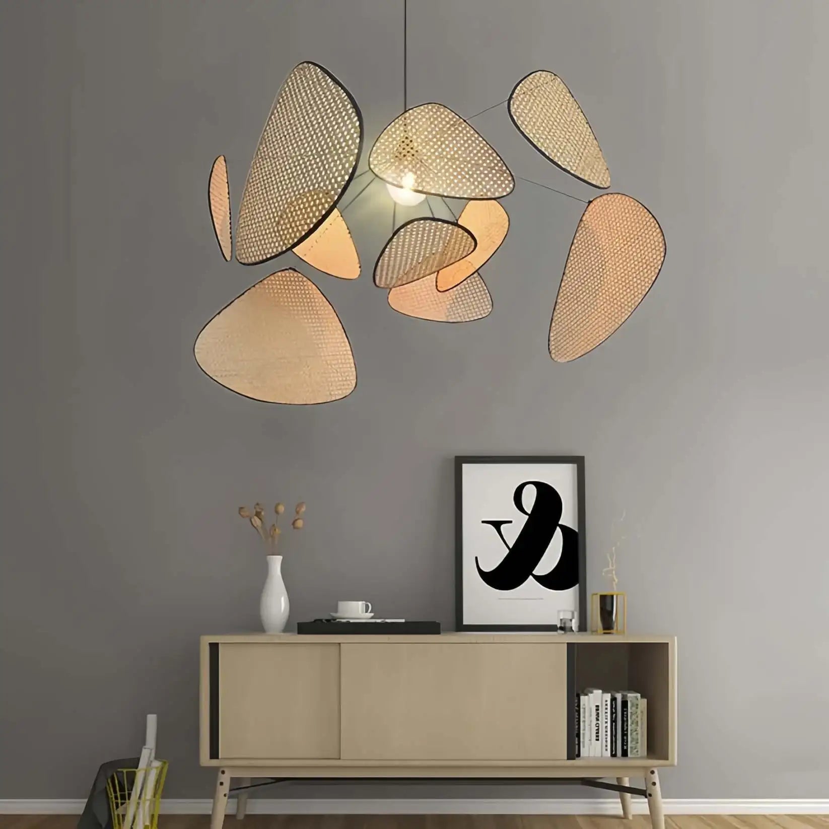 Feyran Screen Cannage Suspension Chandelier