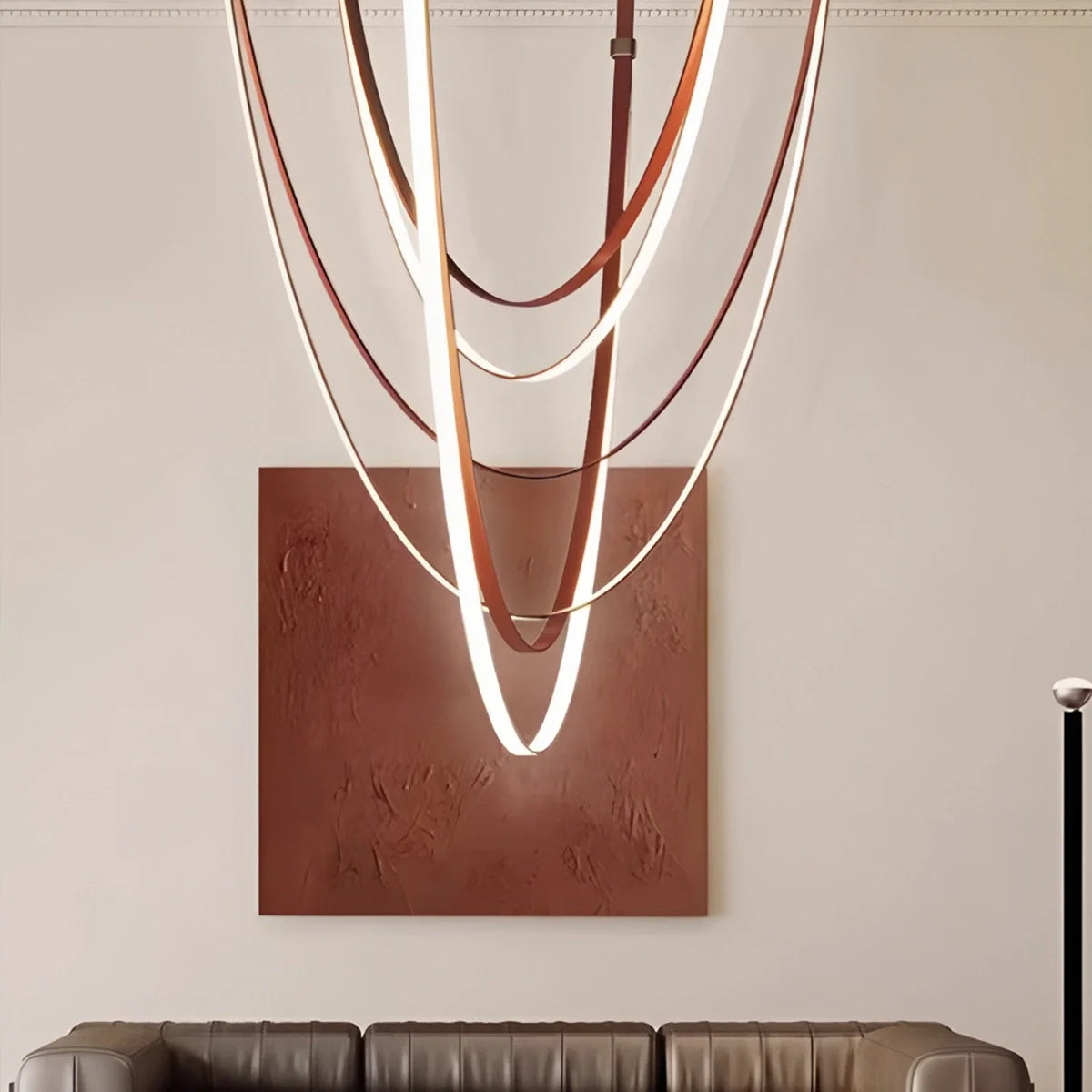 Feyran Shalom Leather Chandelier for Staircase