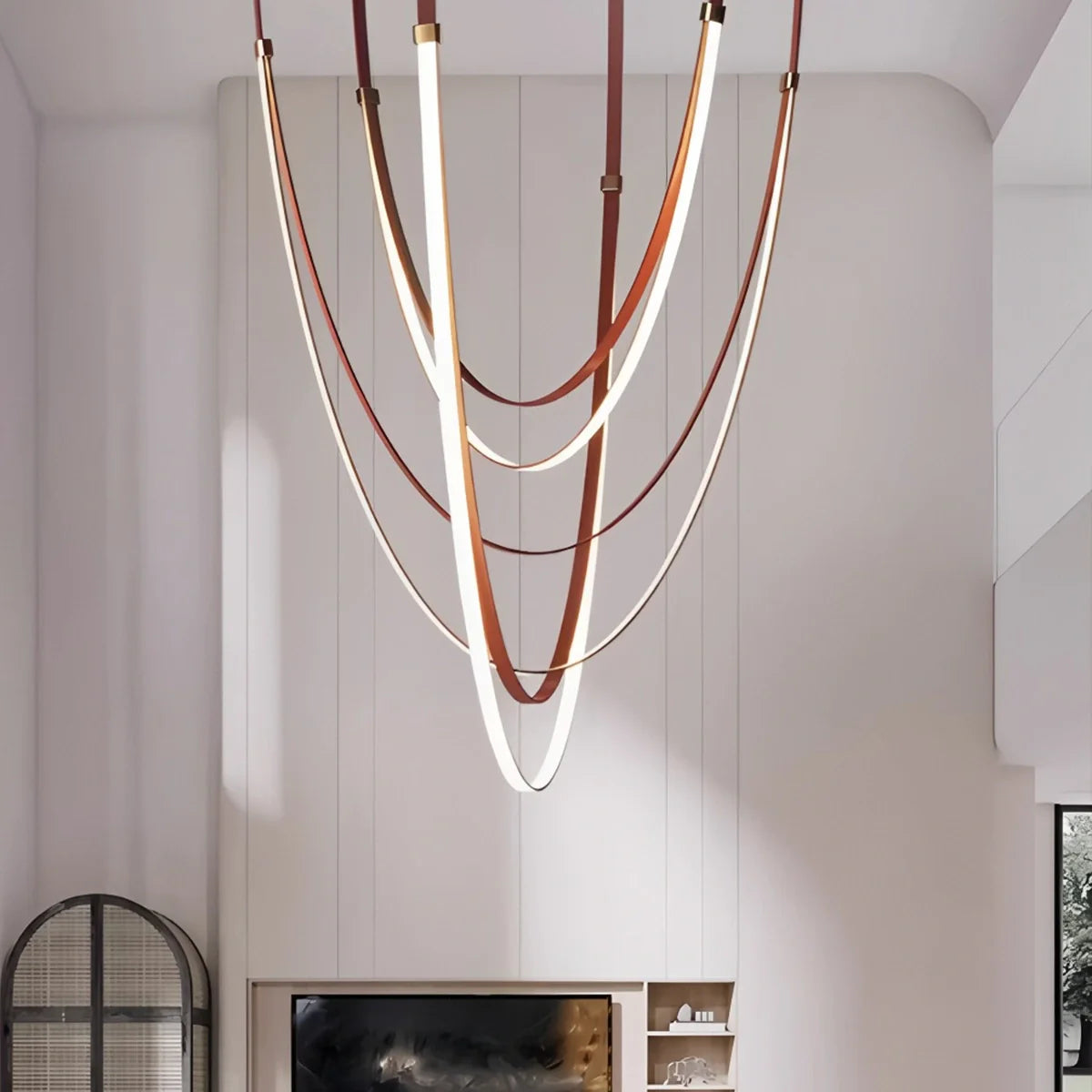 Feyran Shalom Leather Chandelier for Staircase