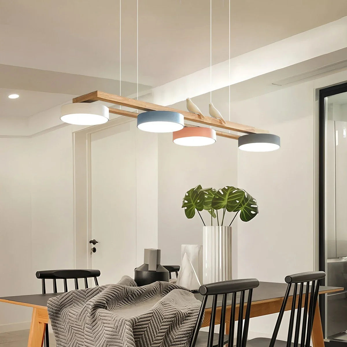Feyran Sienna Bird Long Chandelier for Dining Room