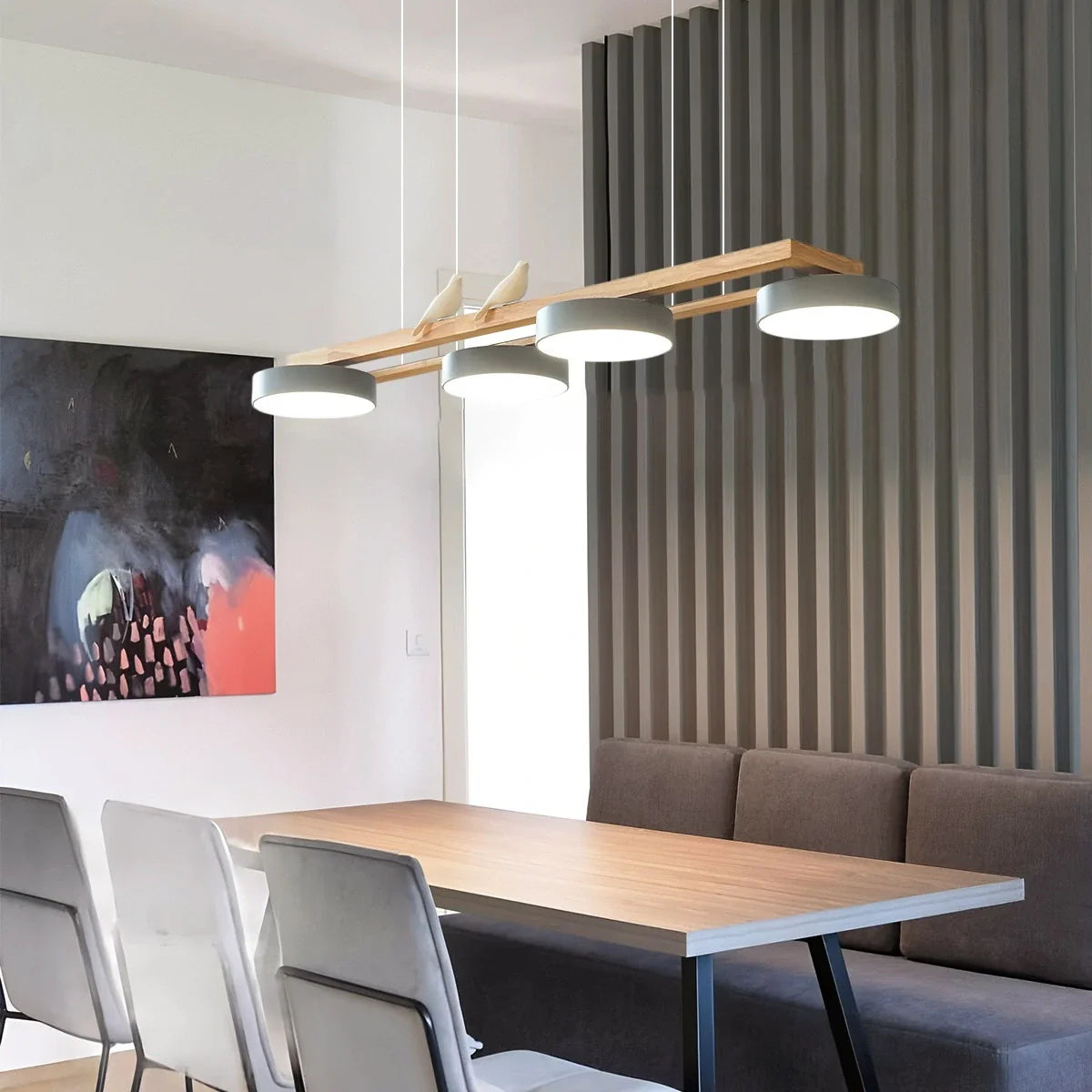 Feyran Sienna Bird Long Chandelier for Dining Room