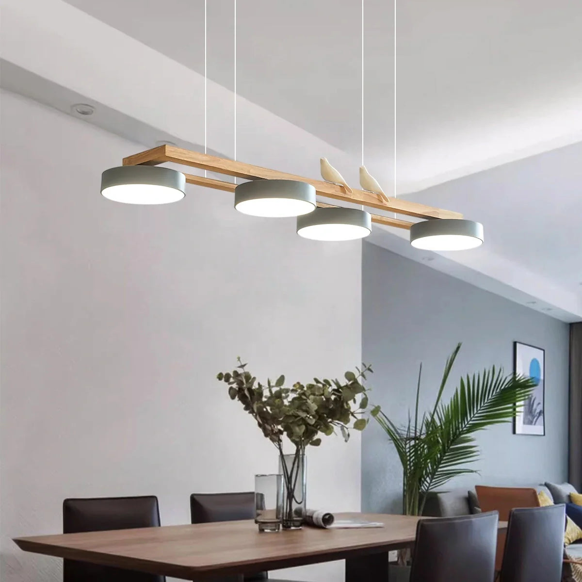 Feyran Sienna Bird Long Chandelier for Dining Room