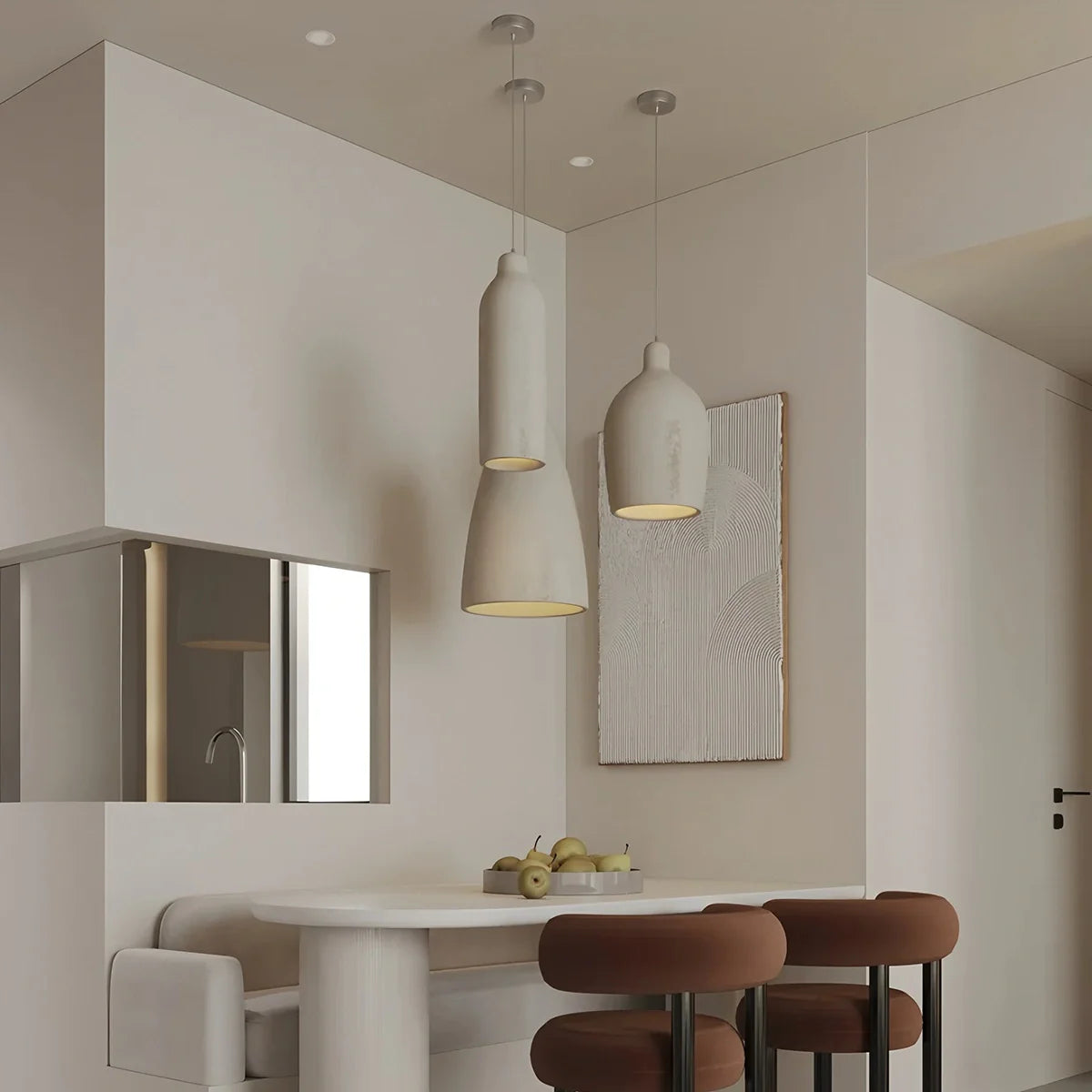 Feyran Simple Gypsum Pendant Lights for Dining Room