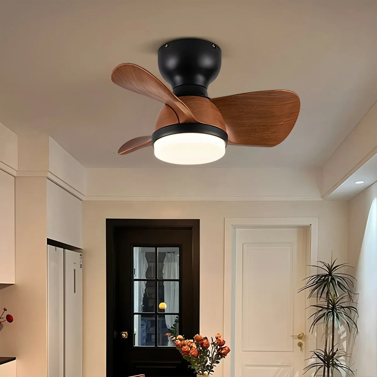 Feyran Small Flush Mount Ceiling Fan with Light