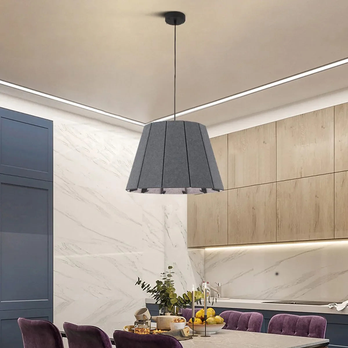 Feyran Splicing Board Circular Acoustic Pendant Light
