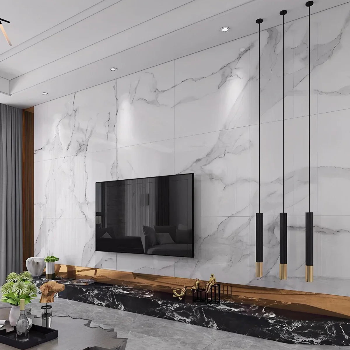 Feyran Stark Long Tube Pendant Light for Bedroom