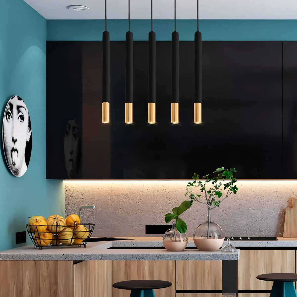 Feyran Stark Long Tube Pendant Light for Bedroom