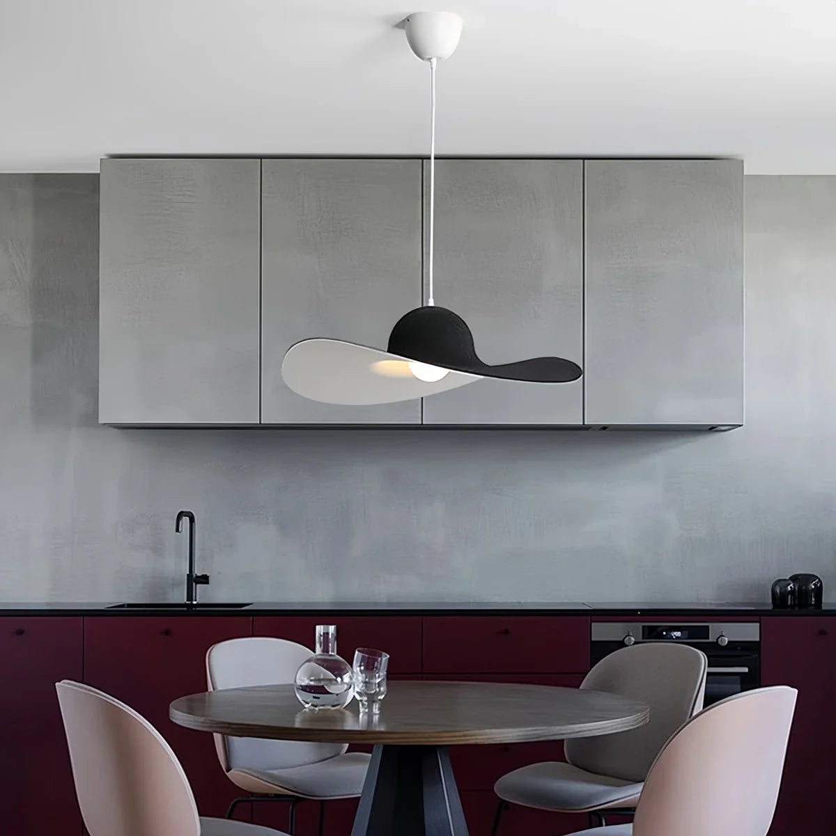 Feyran Straw Hat Acoustic Pendant Light for Dining room