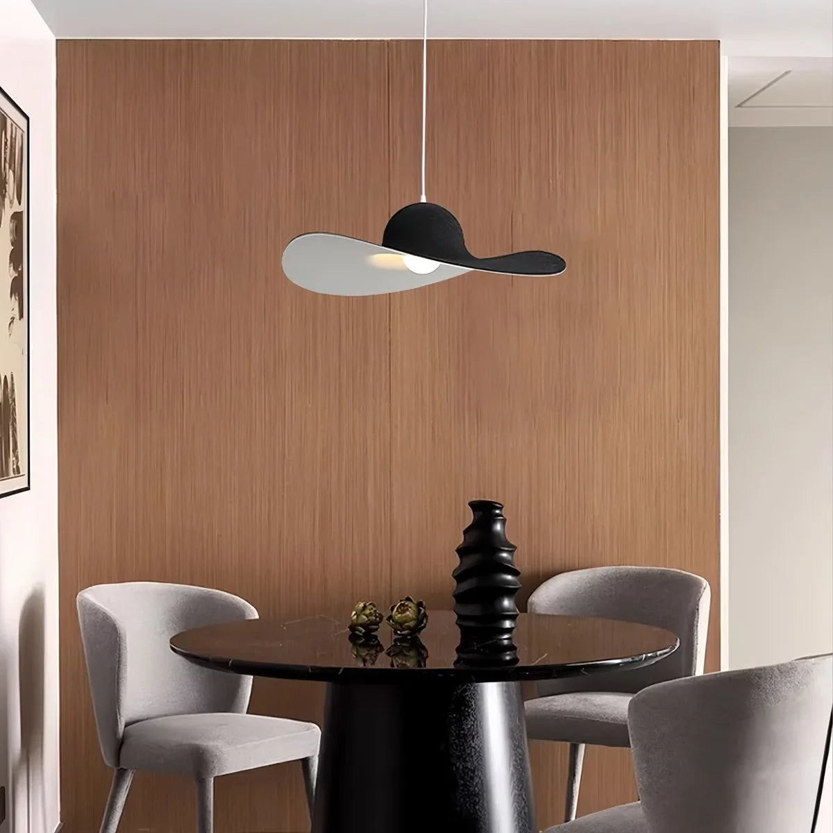 Feyran Straw Hat Acoustic Pendant Light for Dining room