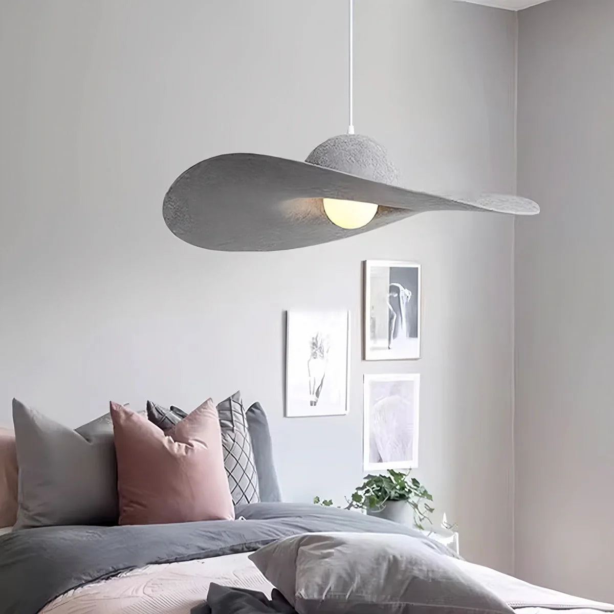 Feyran Straw Hat Acoustic Pendant Light for Dining room