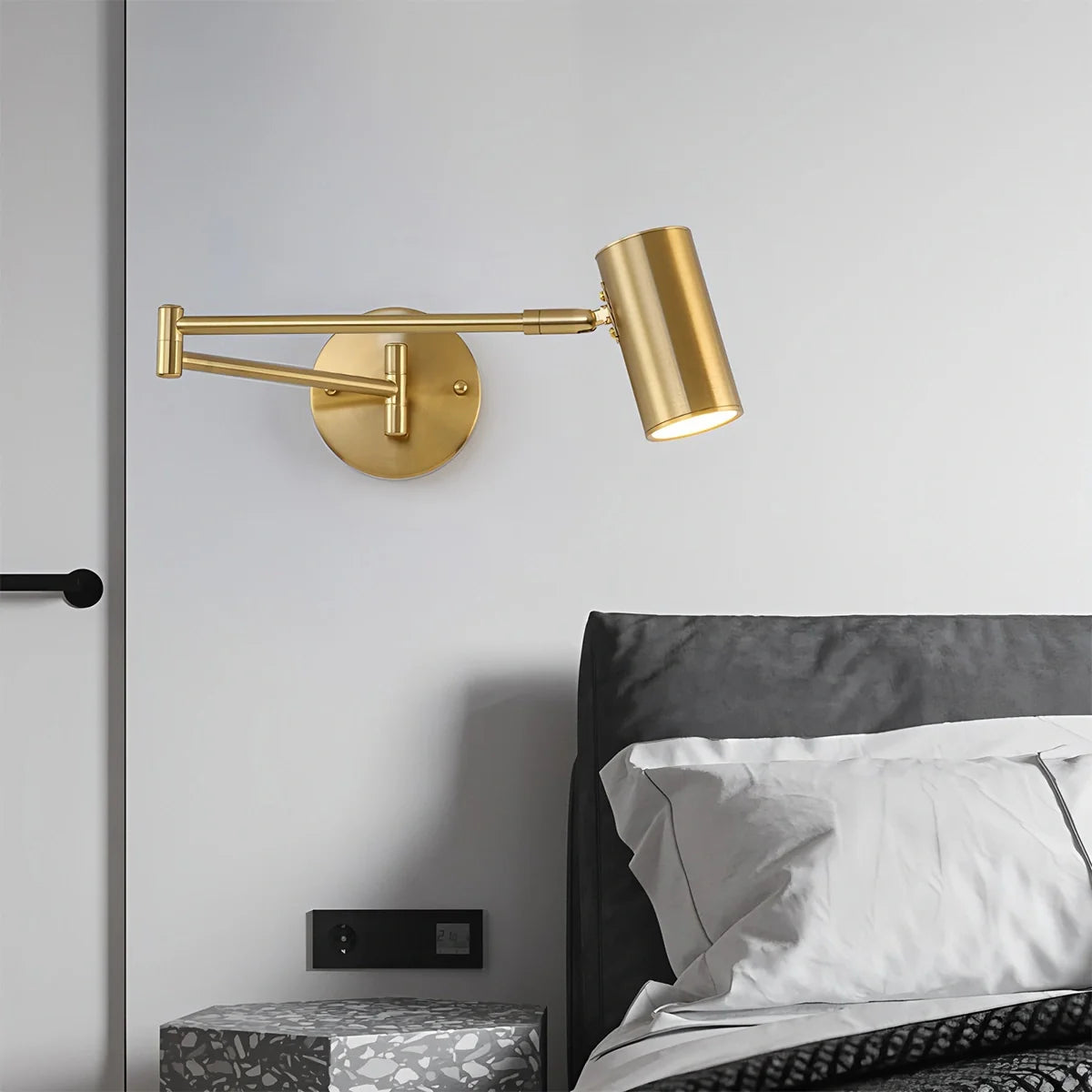 Feyran Swing Arm Wall Sconce for Bedroom
