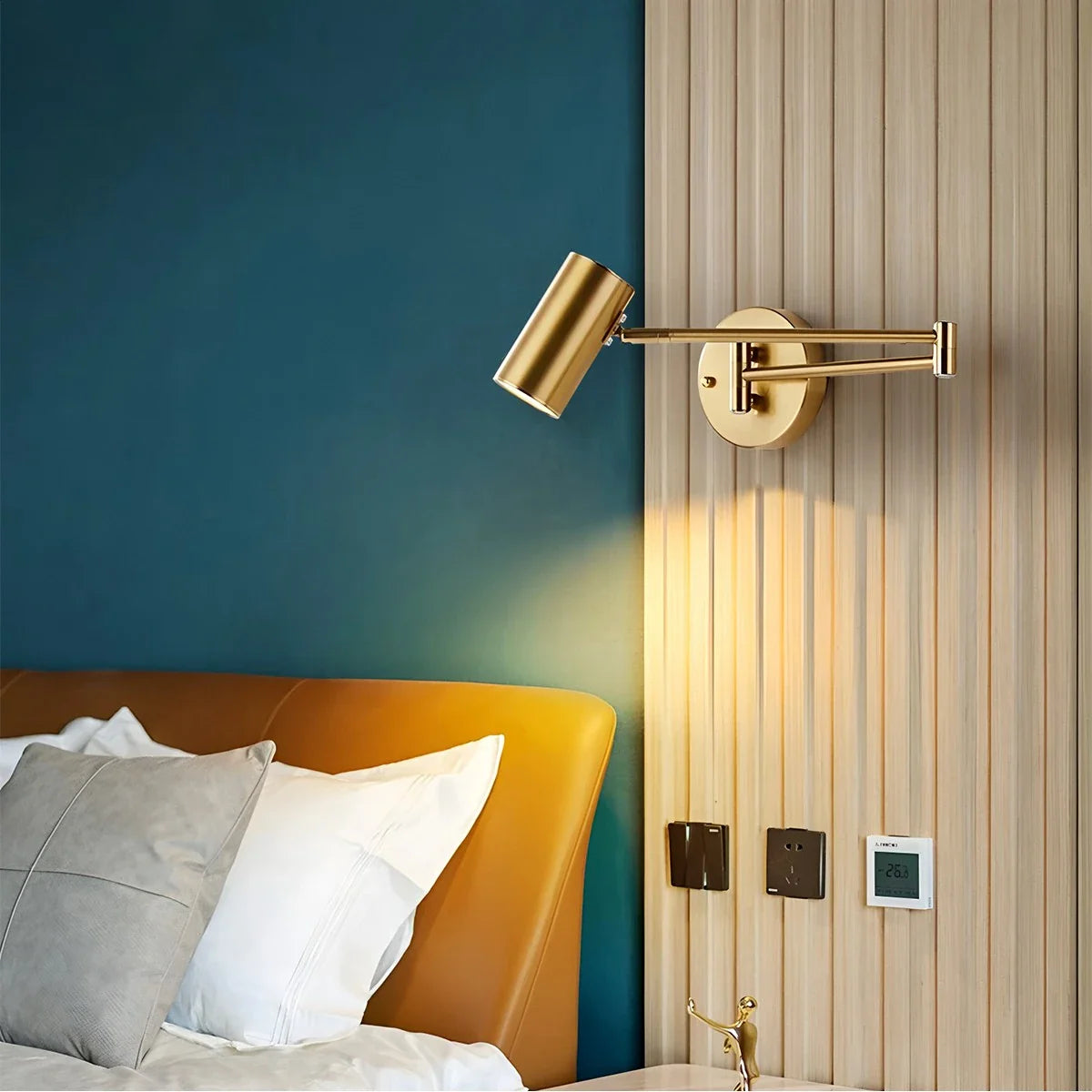 Feyran Swing Arm Wall Sconce for Bedroom
