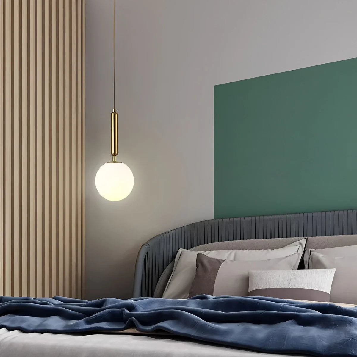 Feyran Temen Globe Glass Pendant Light for Kitchen Island