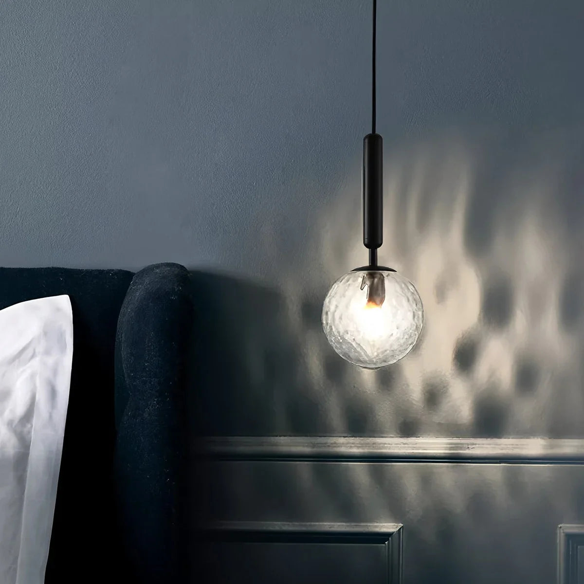 Feyran Temen Globe Glass Pendant Light for Kitchen Island