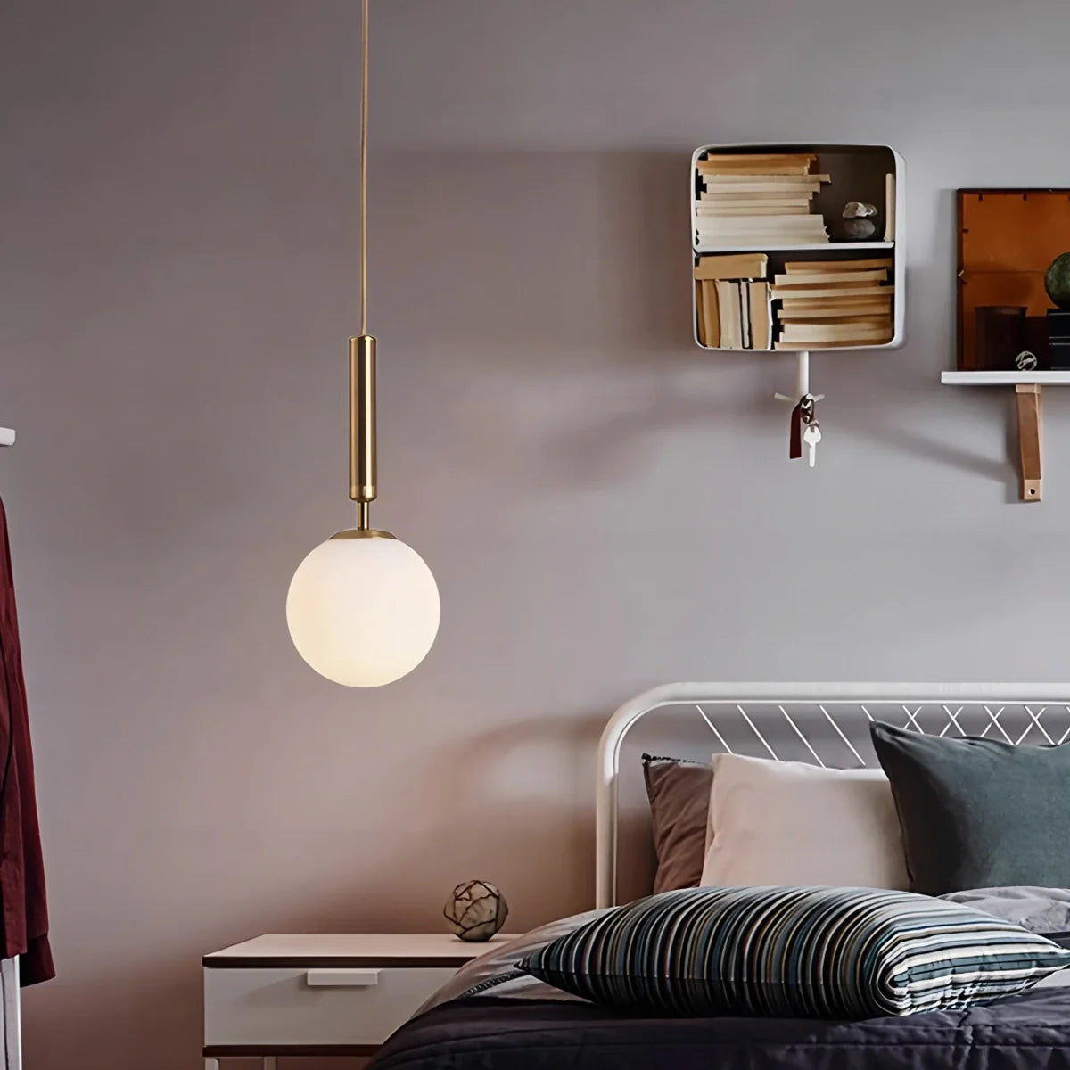 Feyran Temen Globe Glass Pendant Light for Kitchen Island