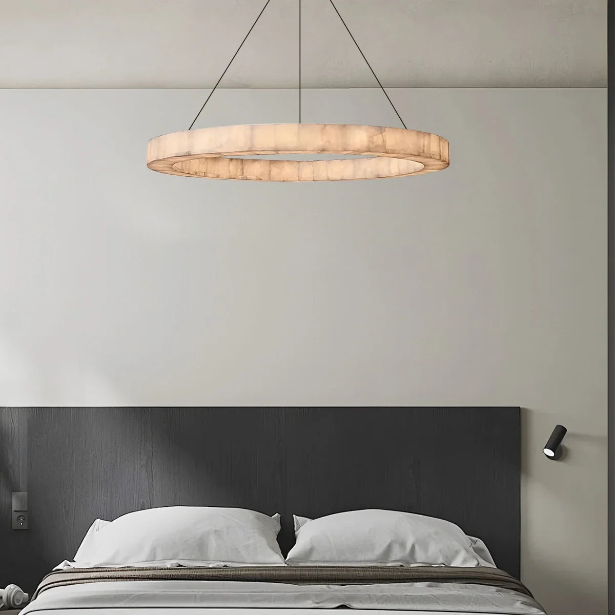 Feyran Teva Round Spanish Alabaster Chandelier for Living Room