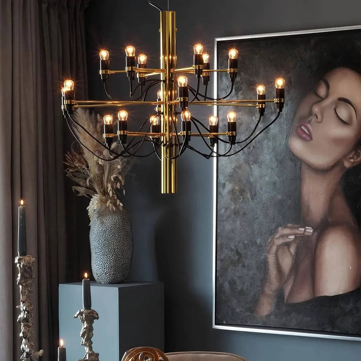 Feyran Tiered Modern Candle Chandelier
