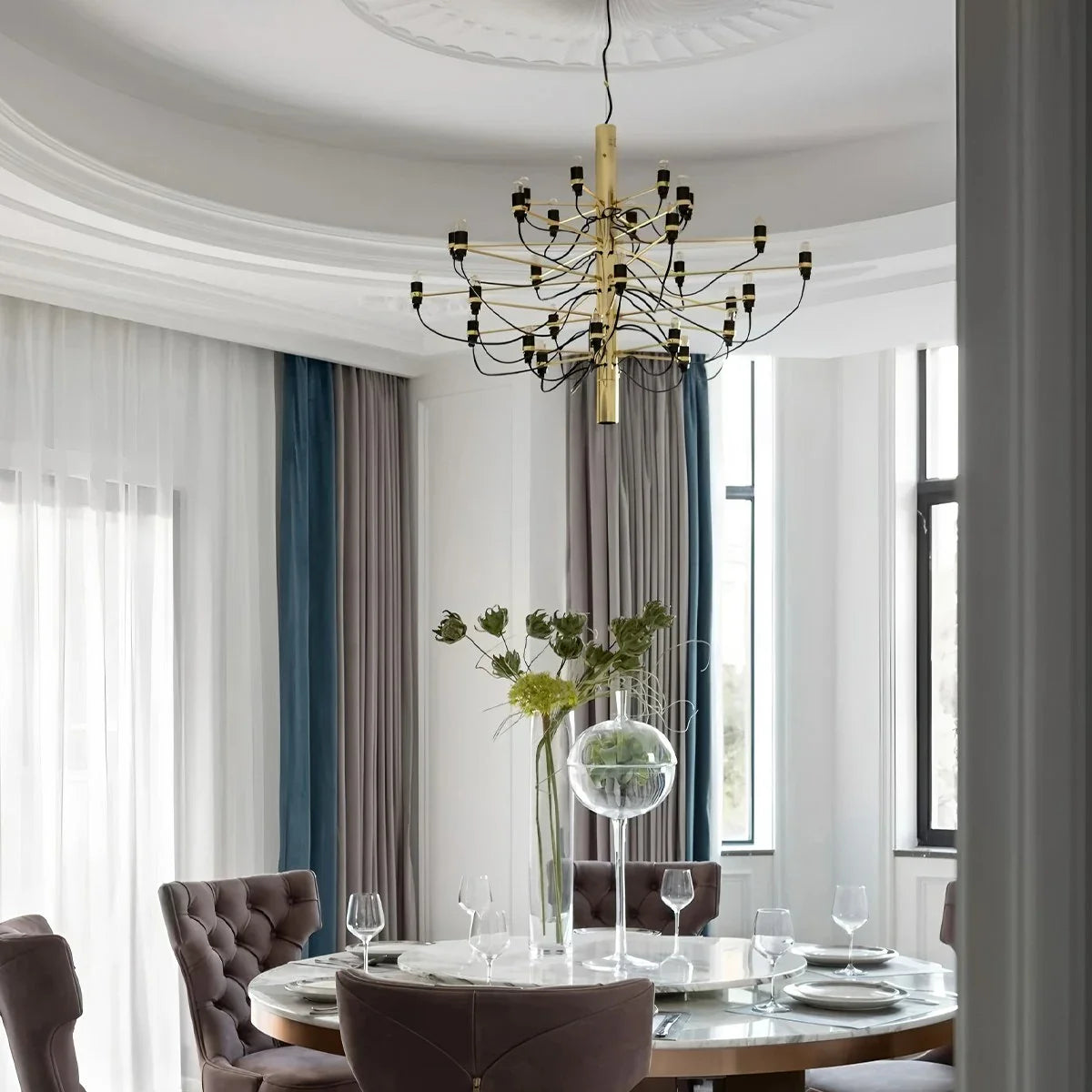 Feyran Tiered Modern Candle Chandelier
