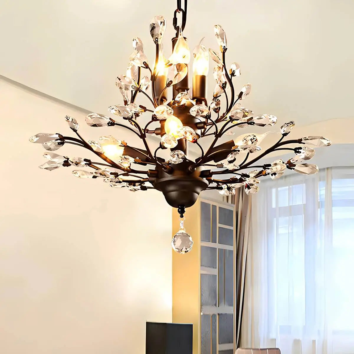 Feyran Tree Branch Crystal Chandelier for Living Room