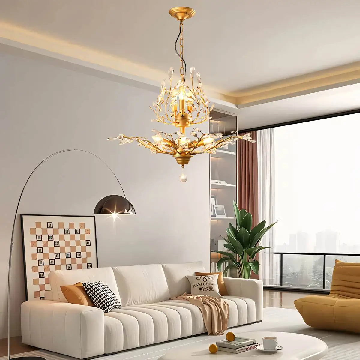 Feyran Tree Branch Crystal Chandelier for Living Room